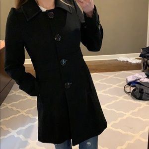 TULLE brand black wool coat